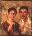 Roman Mosaic Couple. Pompeii.Museo Nazionale Naples