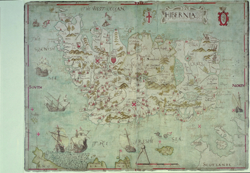 old map of Hibernia (Ireland), from 1609