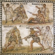 Roman Mosaic Gladiator