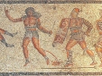 Roman Mosaic Gladiator