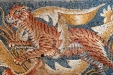 Roman Mosaic of Lion  / Tiger Wild Animal and Big Cat
