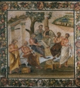 Roman Mosaic philosopher school learning university