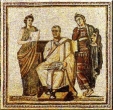 Roman Mosaic philosopher school learning university