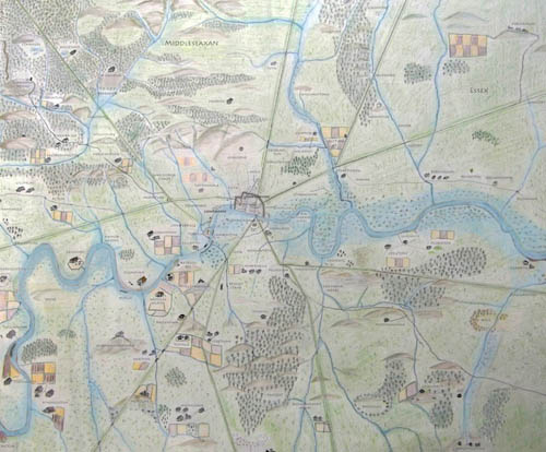 Anglo-Saxon Map of London with place-names