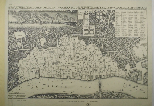 Wenceslaus Hollar's Map of Old London, 1667