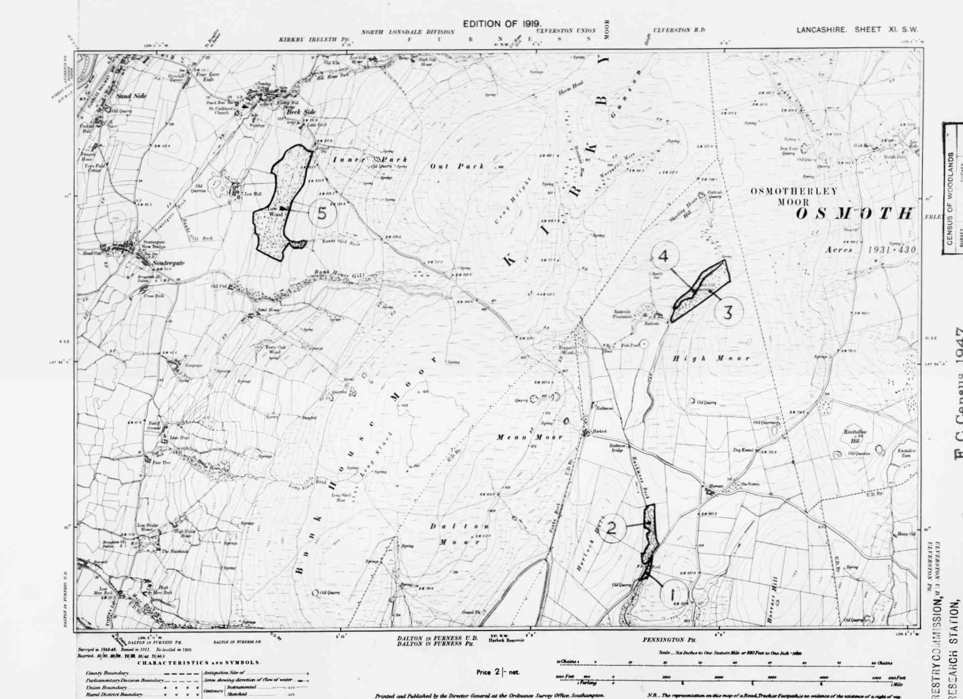 Detailed Old Map of lancashire Ordnance Survey (OS) Map Sheet 11 SW ...