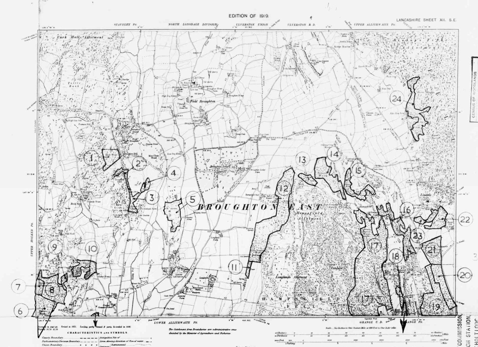 Detailed Old Map of lancashire Ordnance Survey (OS) Map Sheet 12 SE ...