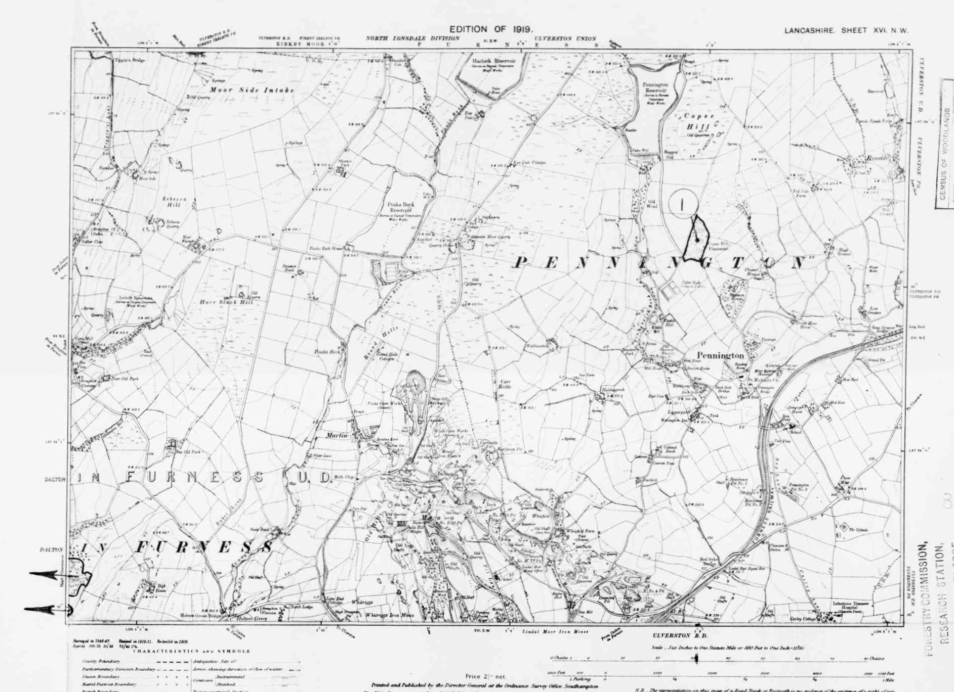 Detailed Old Map of lancashire Ordnance Survey (OS) Map Sheet 16 NW ...