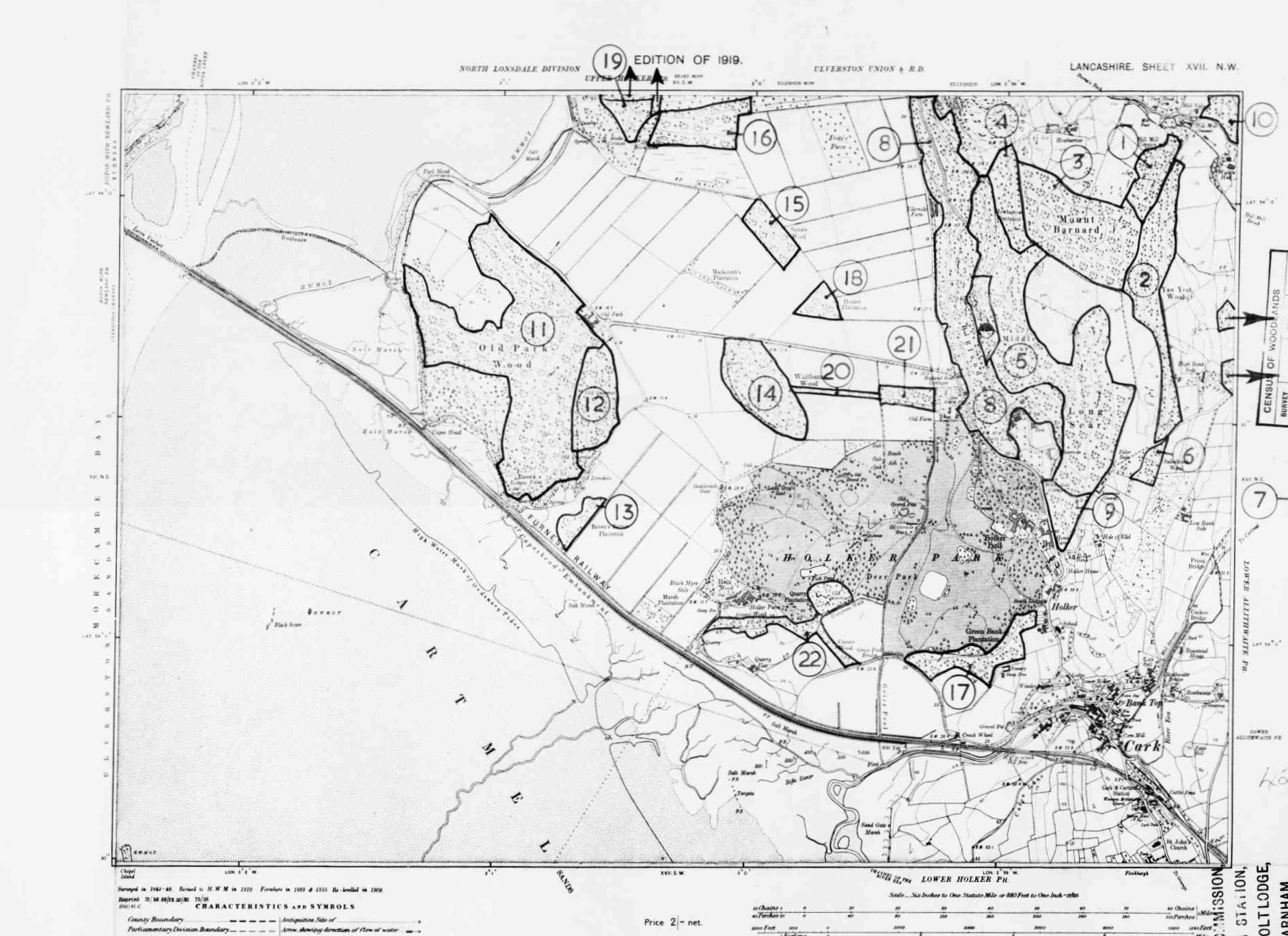 Detailed Old Map of lancashire Ordnance Survey (OS) Map Sheet 17 NW ...