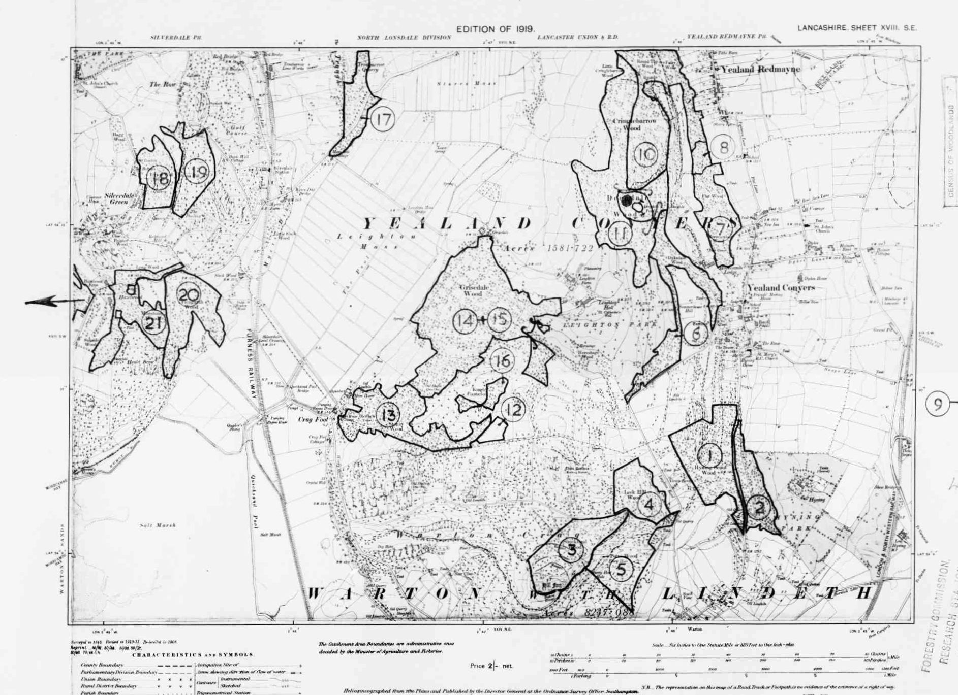 Detailed Old Map of lancashire Ordnance Survey (OS) Map Sheet 18 SE ...