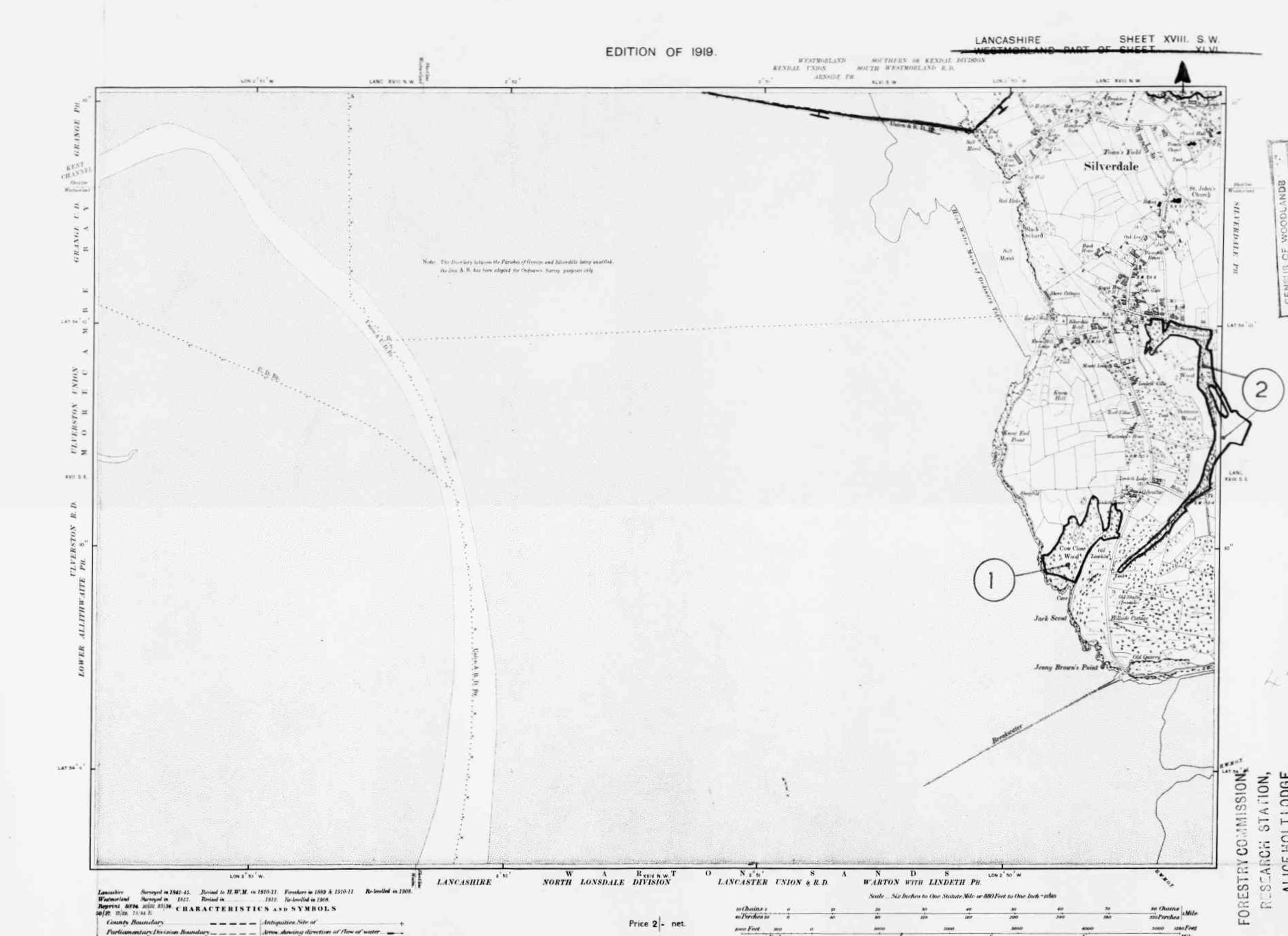Detailed Old Map of lancashire Ordnance Survey (OS) Map Sheet 18 SW ...