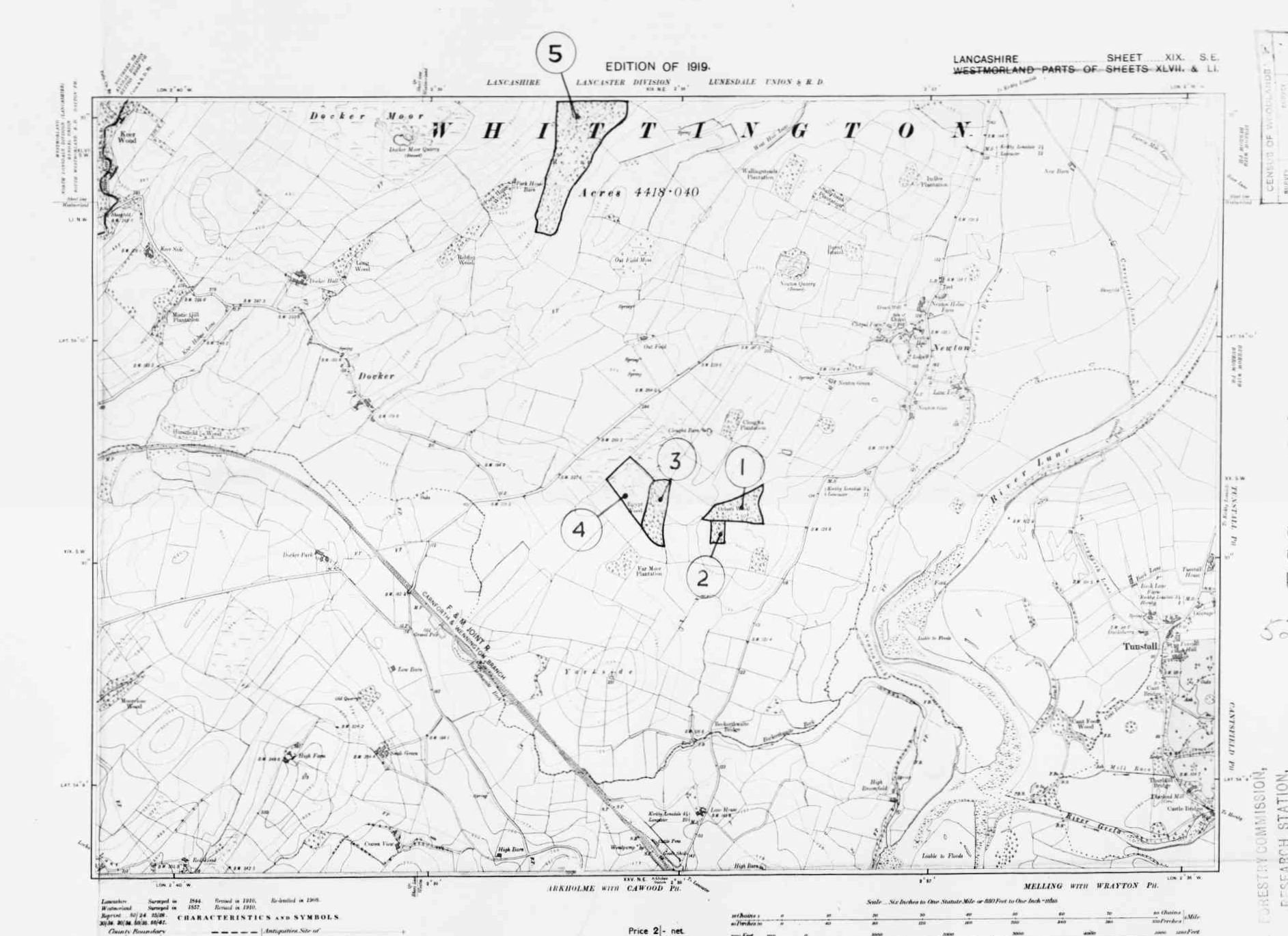 Detailed Old Map of lancashire Ordnance Survey (OS) Map Sheet 19 SE ...