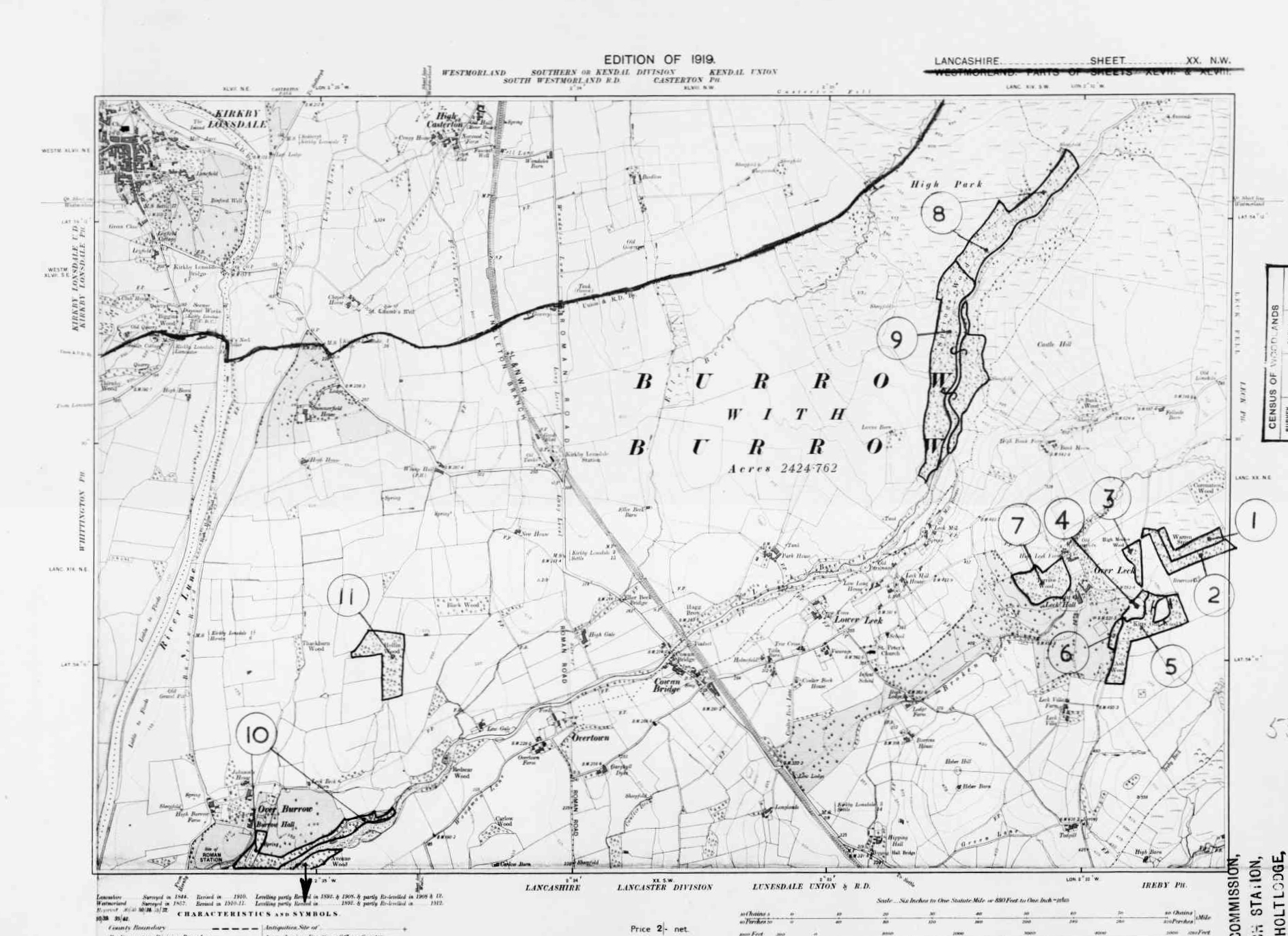 Detailed Old Map of lancashire Ordnance Survey (OS) Map Sheet 20 NW ...