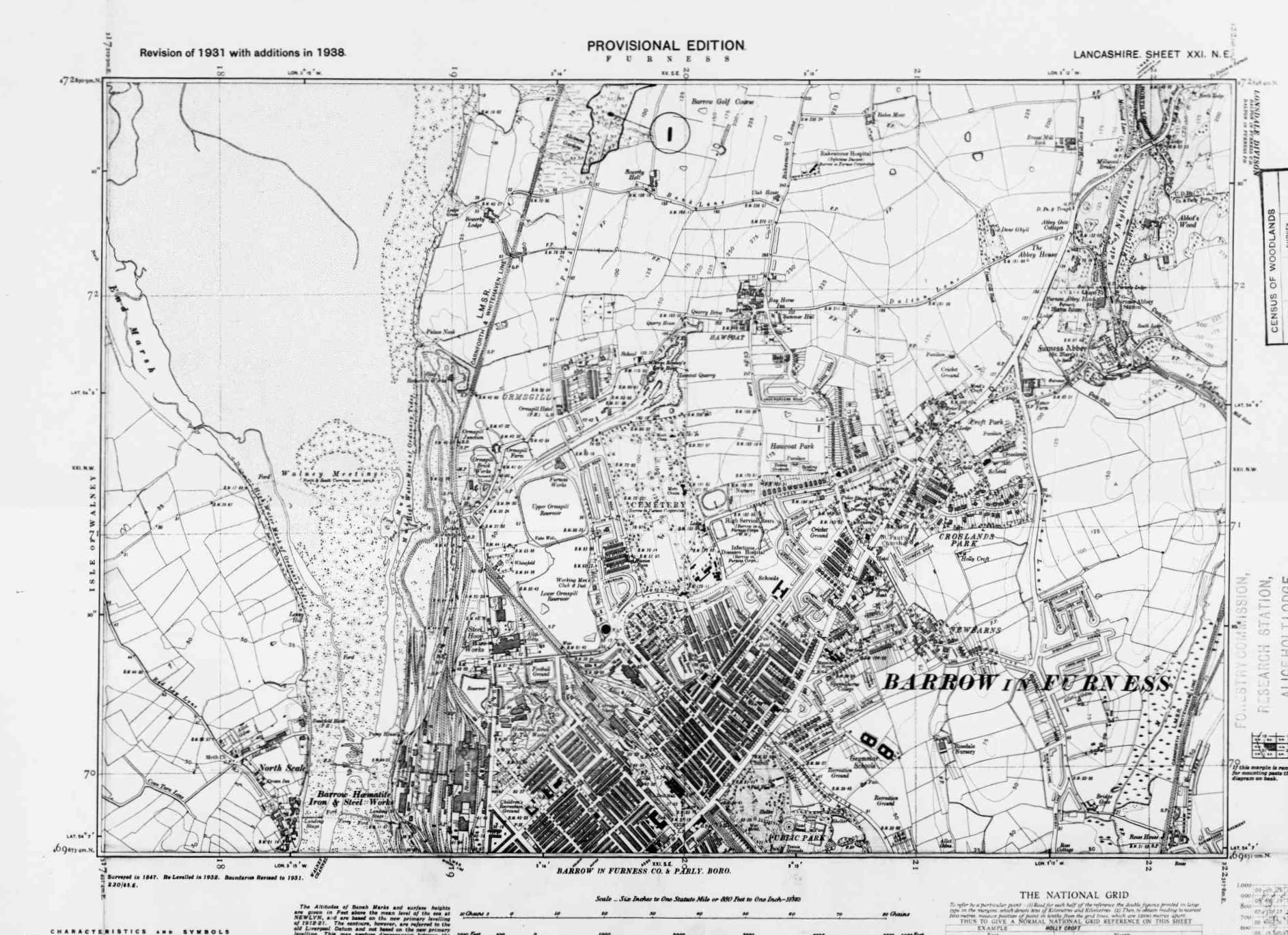 Detailed Old Map of lancashire Ordnance Survey (OS) Map Sheet 21 NE ...