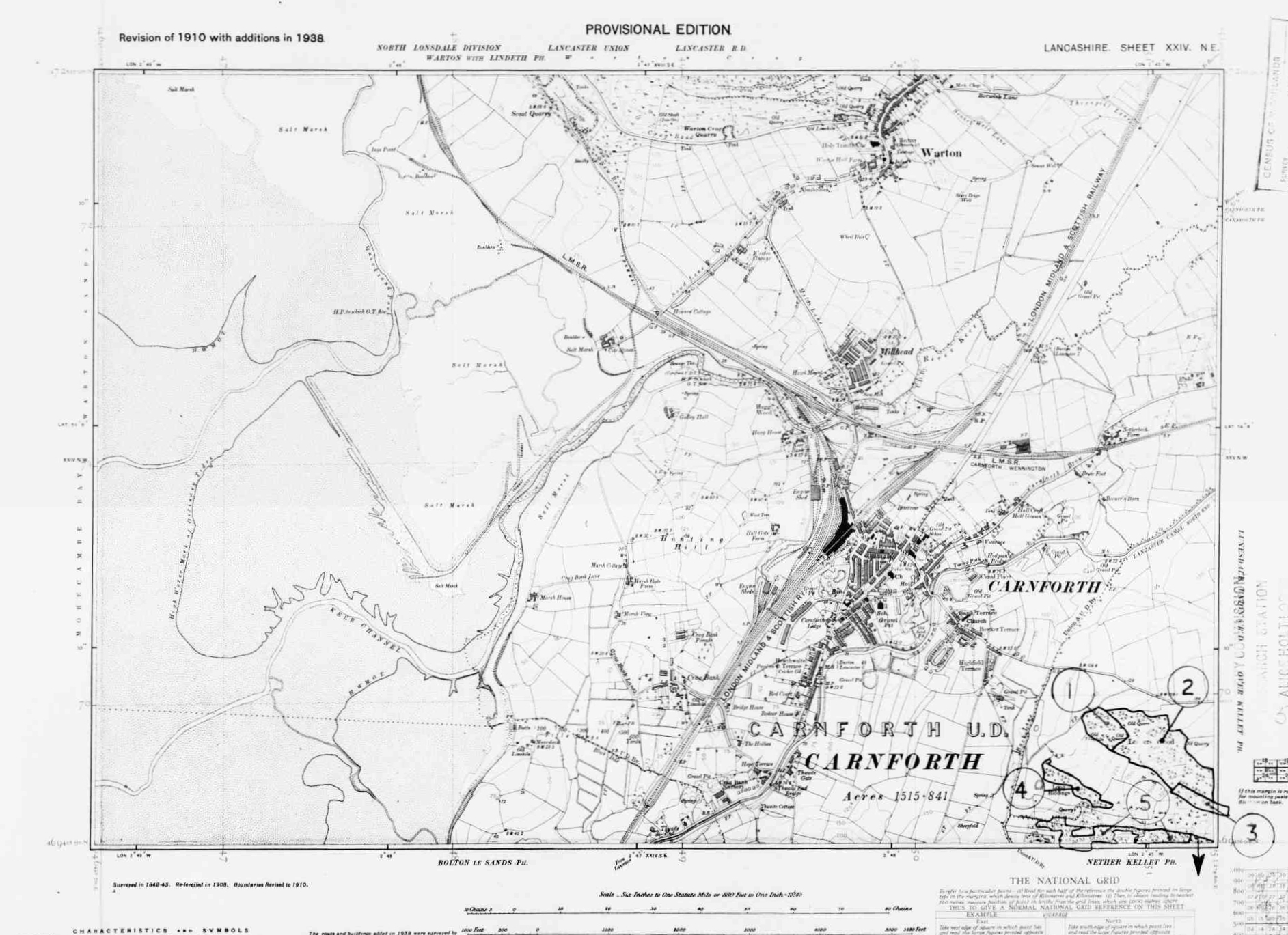 Detailed Old Map of lancashire Ordnance Survey (OS) Map Sheet 24 NE ...