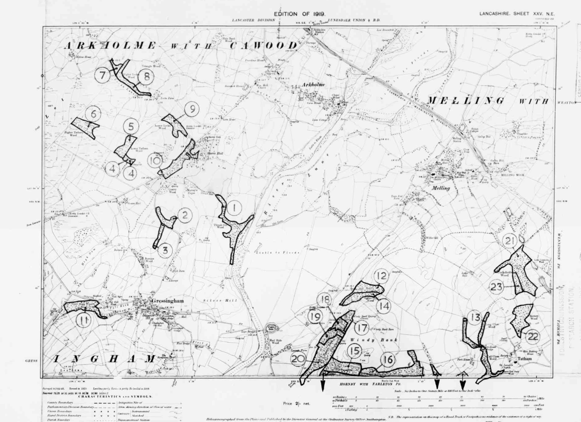 Detailed Old Map of lancashire Ordnance Survey (OS) Map Sheet 25 NE ...