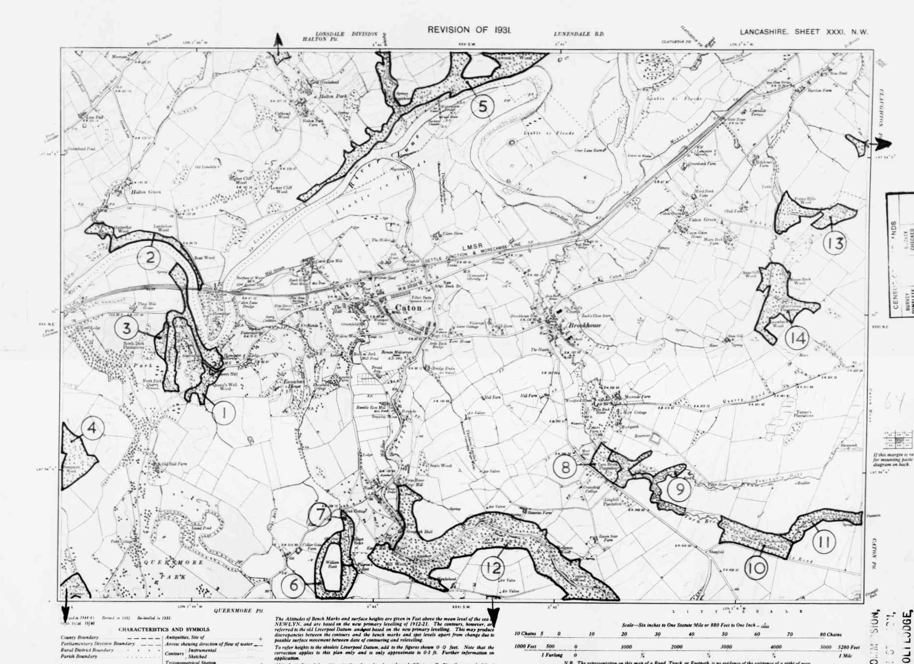 Detailed Old Map of lancashire Ordnance Survey (OS) Map Sheet 31 NW ...