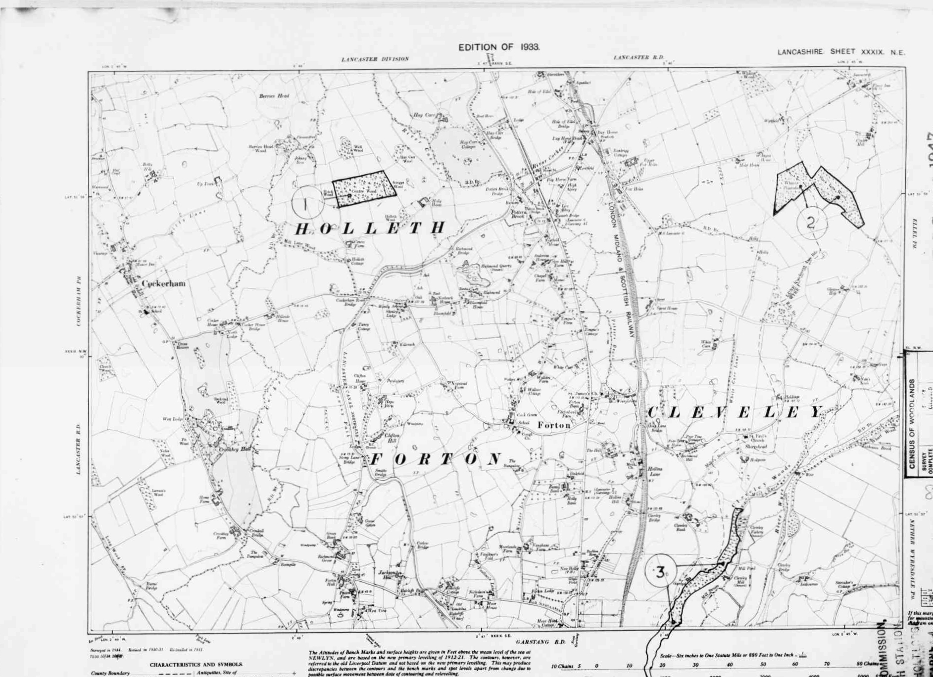Detailed Old Map of lancashire Ordnance Survey (OS) Map Sheet 39 NE ...