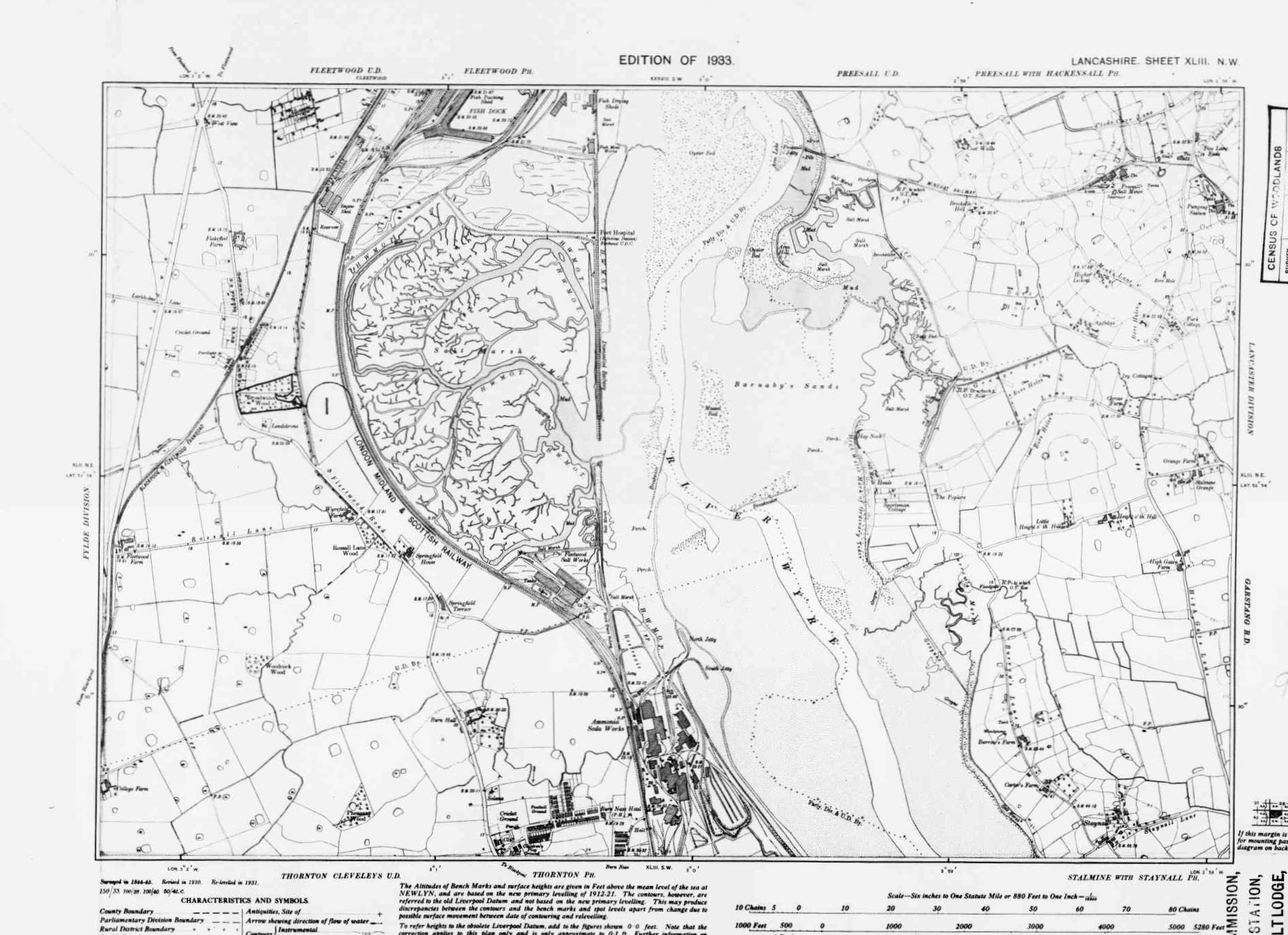 Detailed Old Map of lancashire Ordnance Survey (OS) Map Sheet 43 NW ...