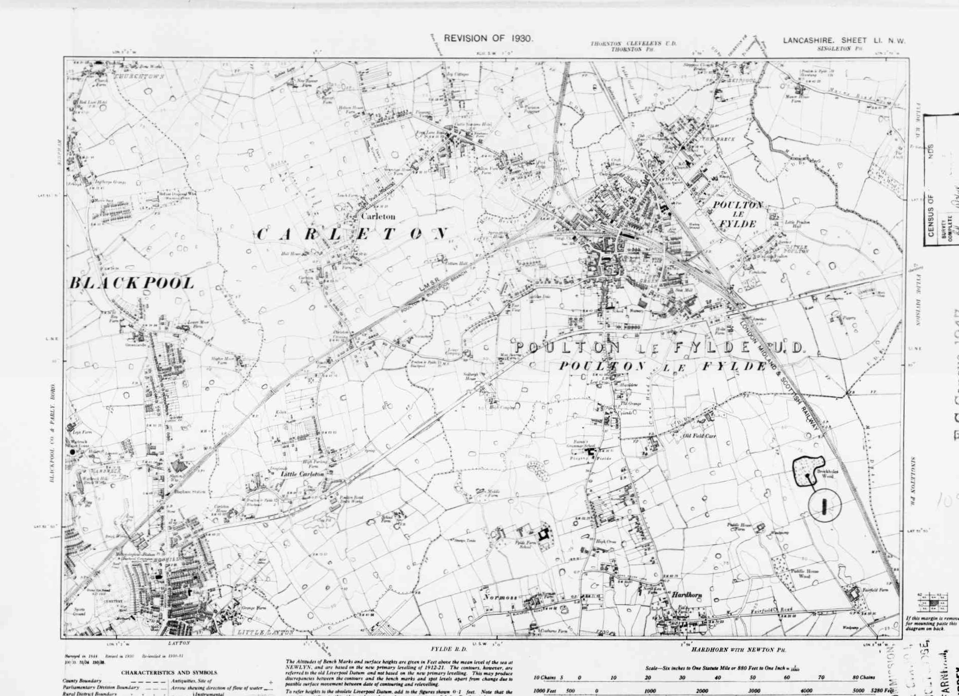 Detailed Old Map of lancashire Ordnance Survey (OS) Map Sheet 51 NW ...