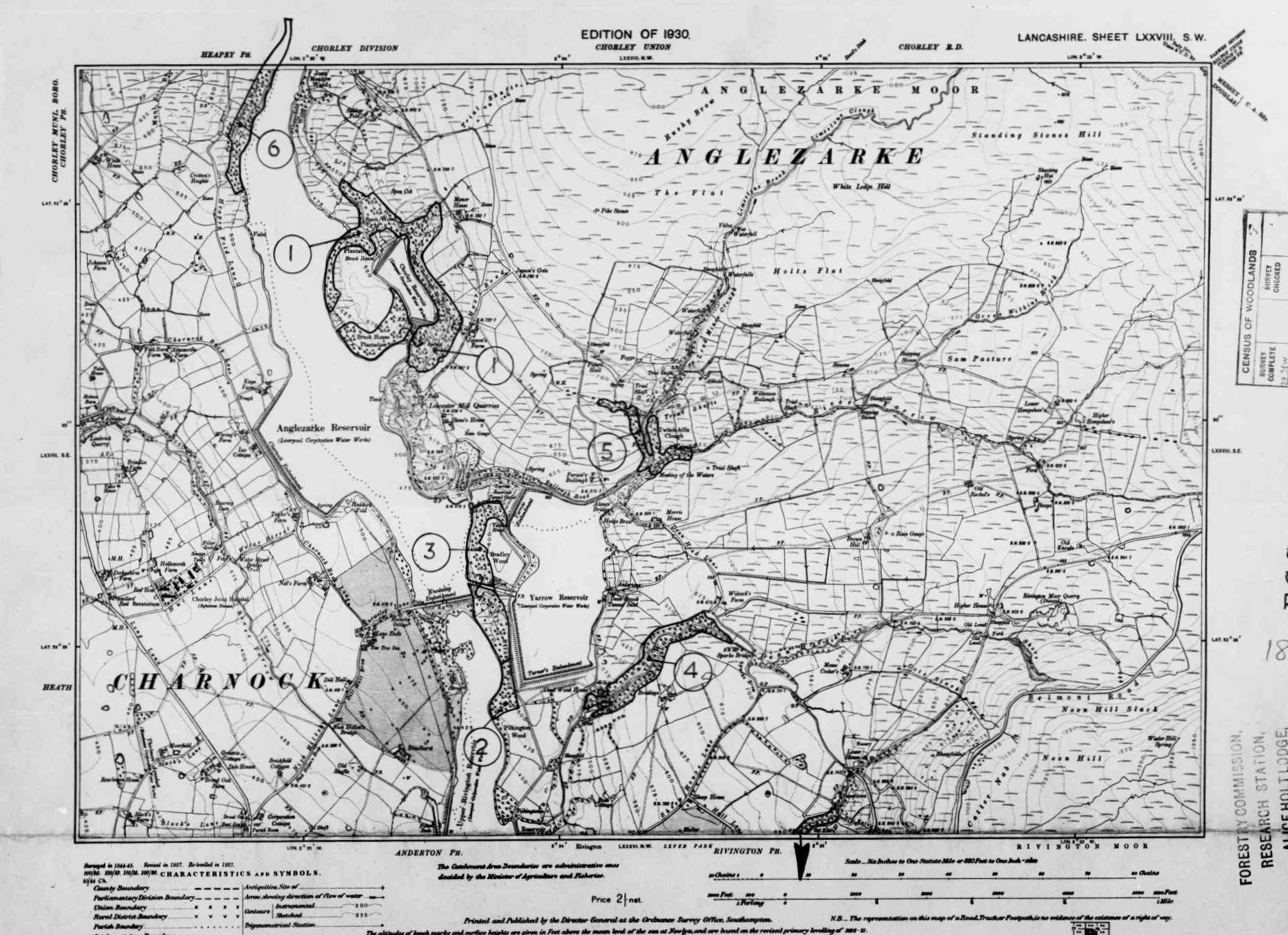 Detailed Old Map of lancashire Ordnance Survey (OS) Map Sheet 78 SW ...