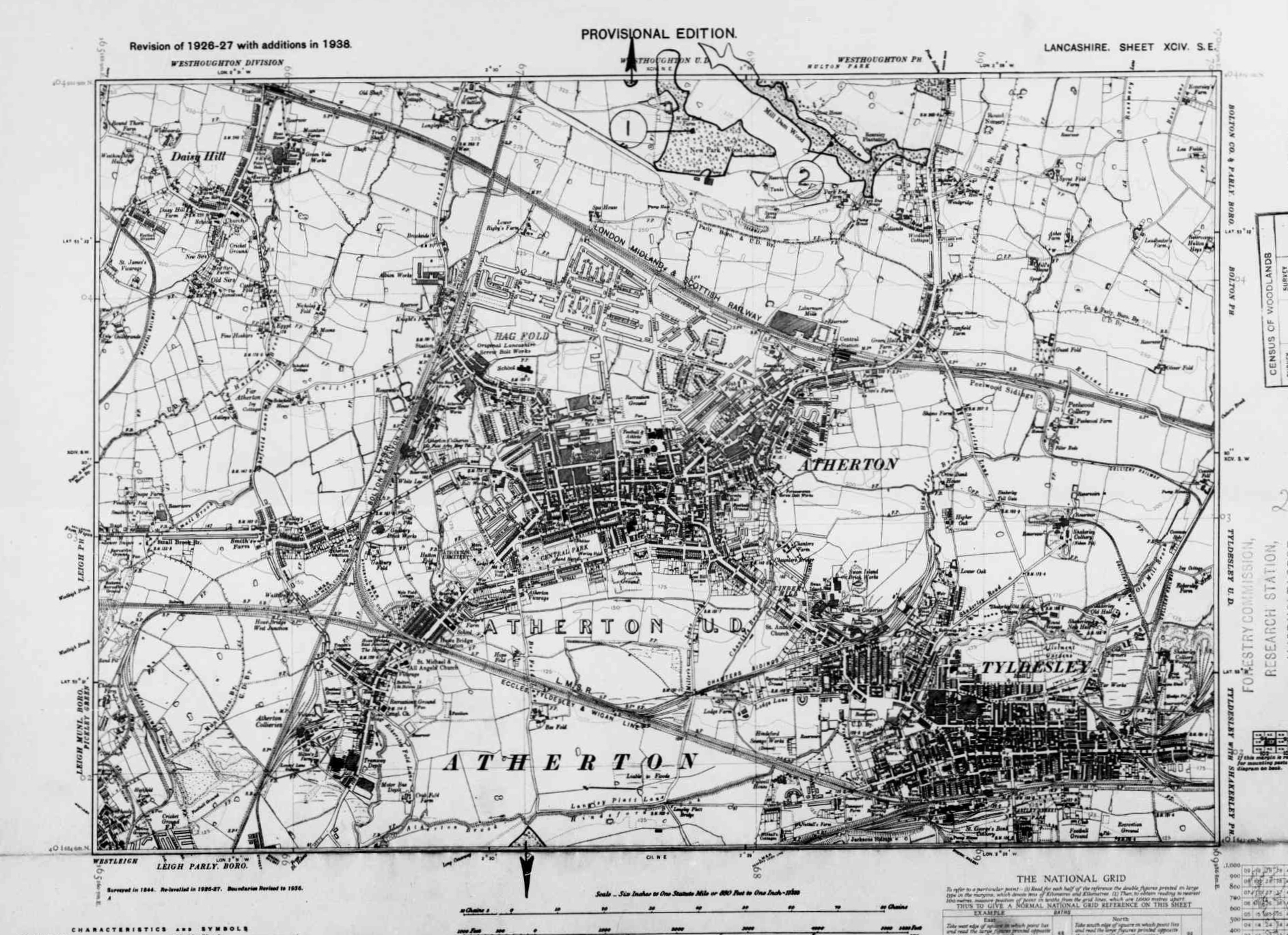 Detailed Old Map of lancashire Ordnance Survey (OS) Map Sheet 94 SE ...