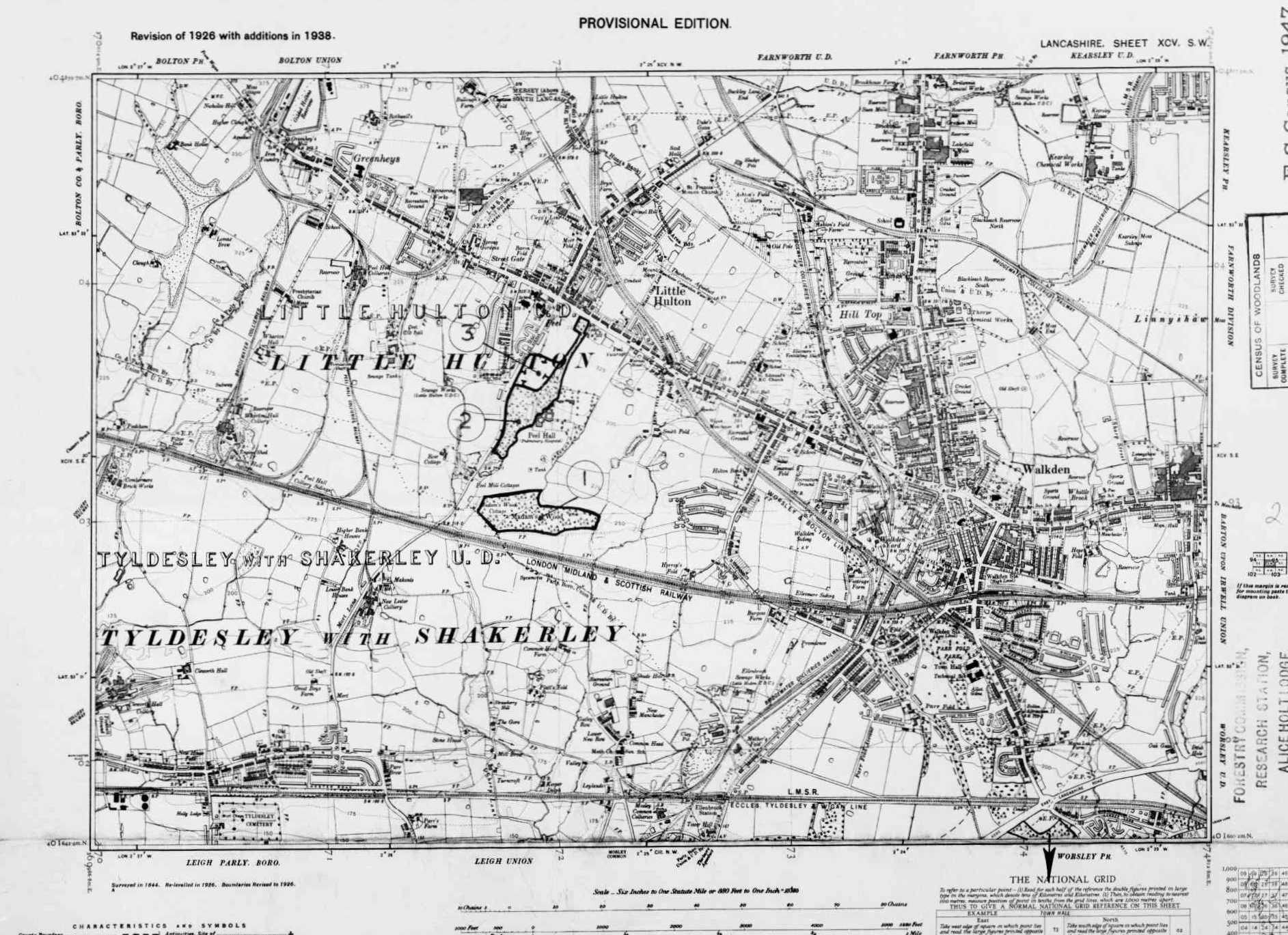 Detailed Old Map of lancashire Ordnance Survey (OS) Map Sheet 95 SW ...