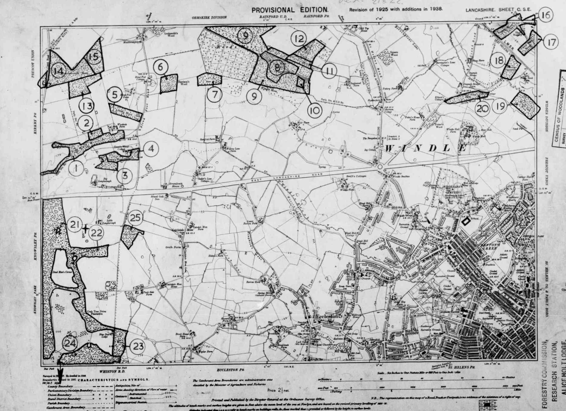 Detailed Old Map of lancashire Ordnance Survey (OS) Map Sheet 100 SE ...