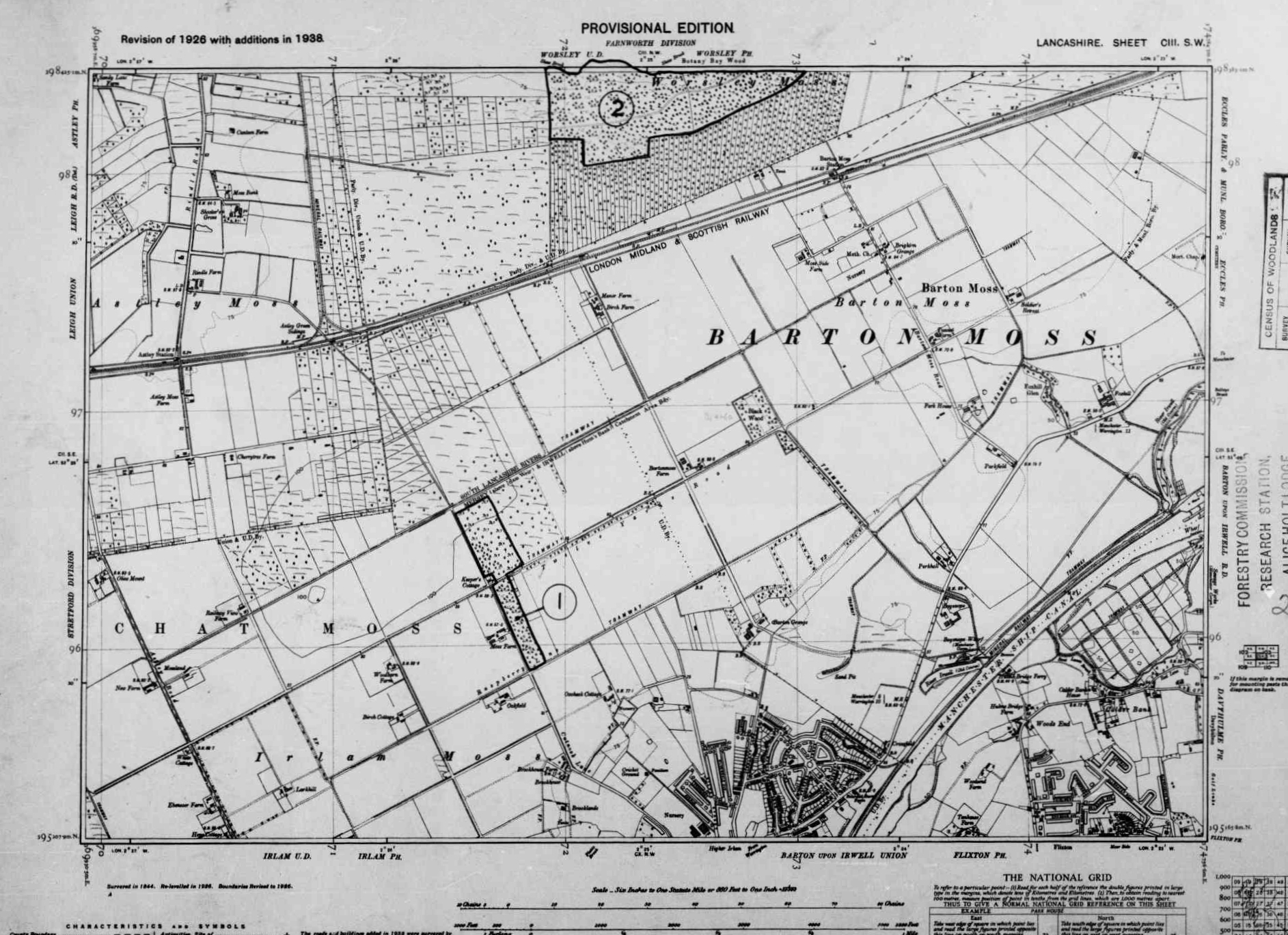 Detailed Old Map of lancashire Ordnance Survey (OS) Map Sheet 103 SW ...