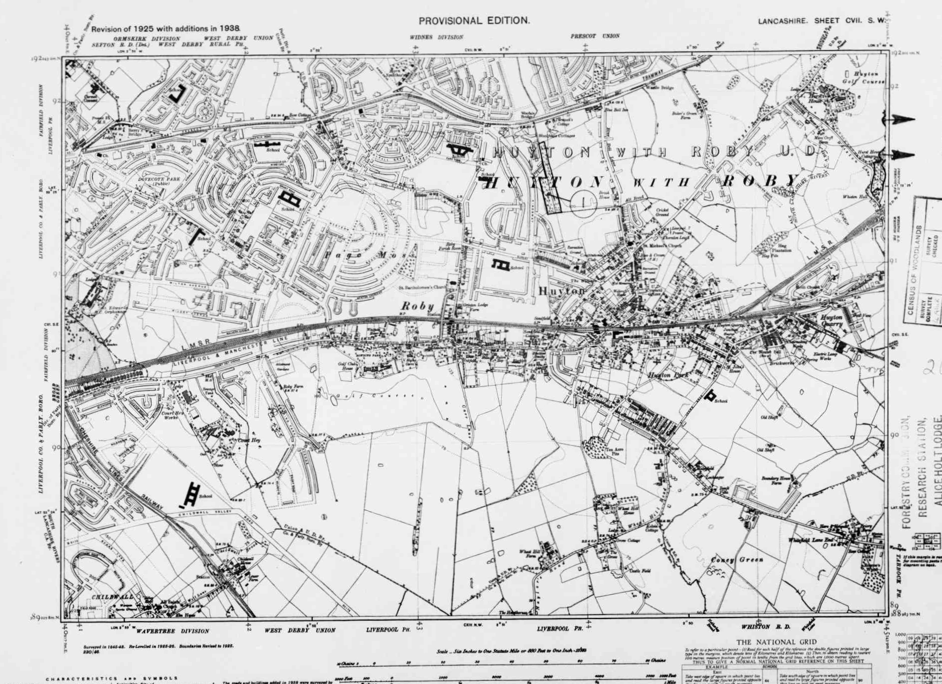 Detailed Old Map of lancashire Ordnance Survey (OS) Map Sheet 107 SW ...
