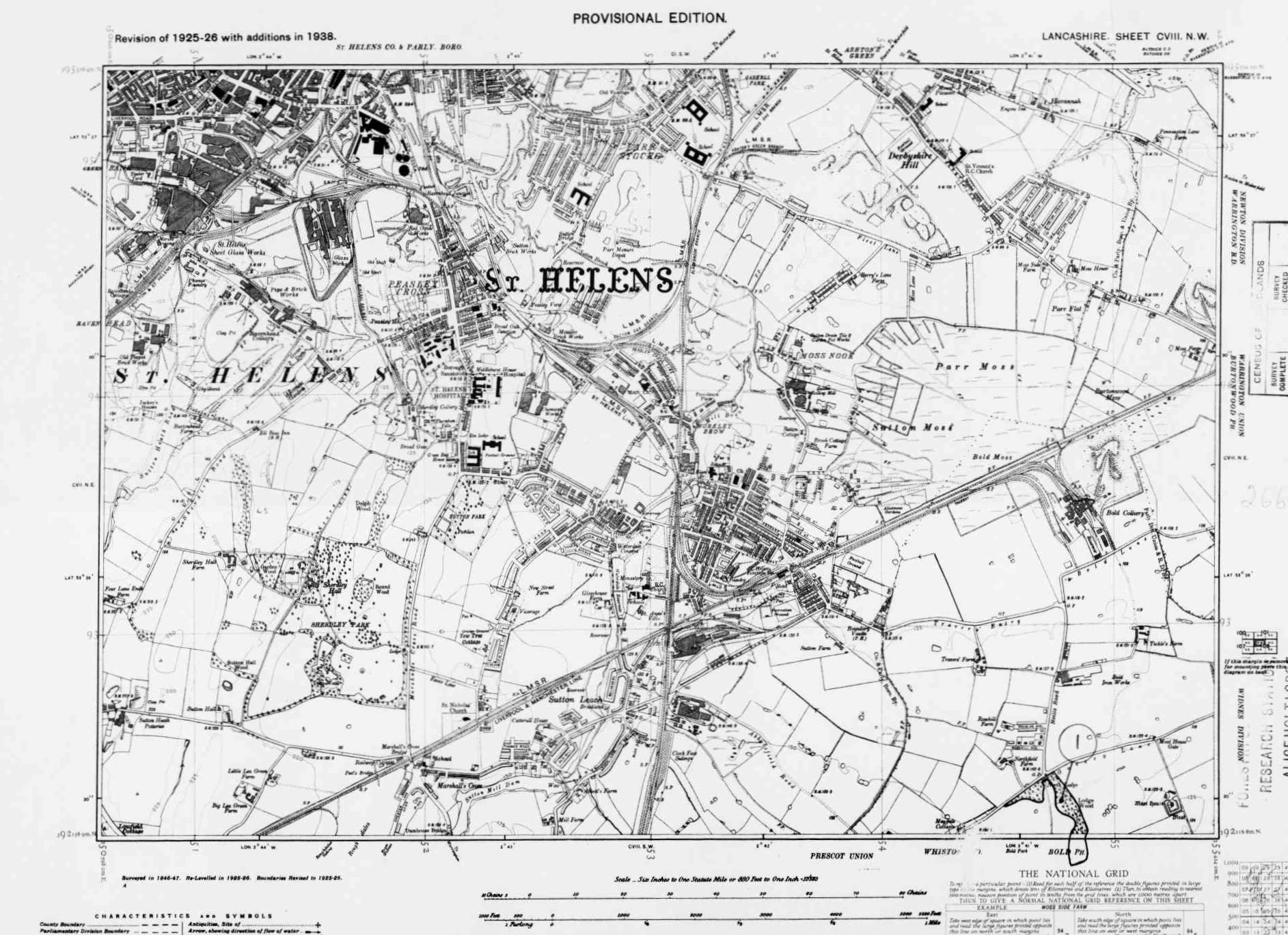Detailed Old Map of lancashire Ordnance Survey (OS) Map Sheet 108 NW ...