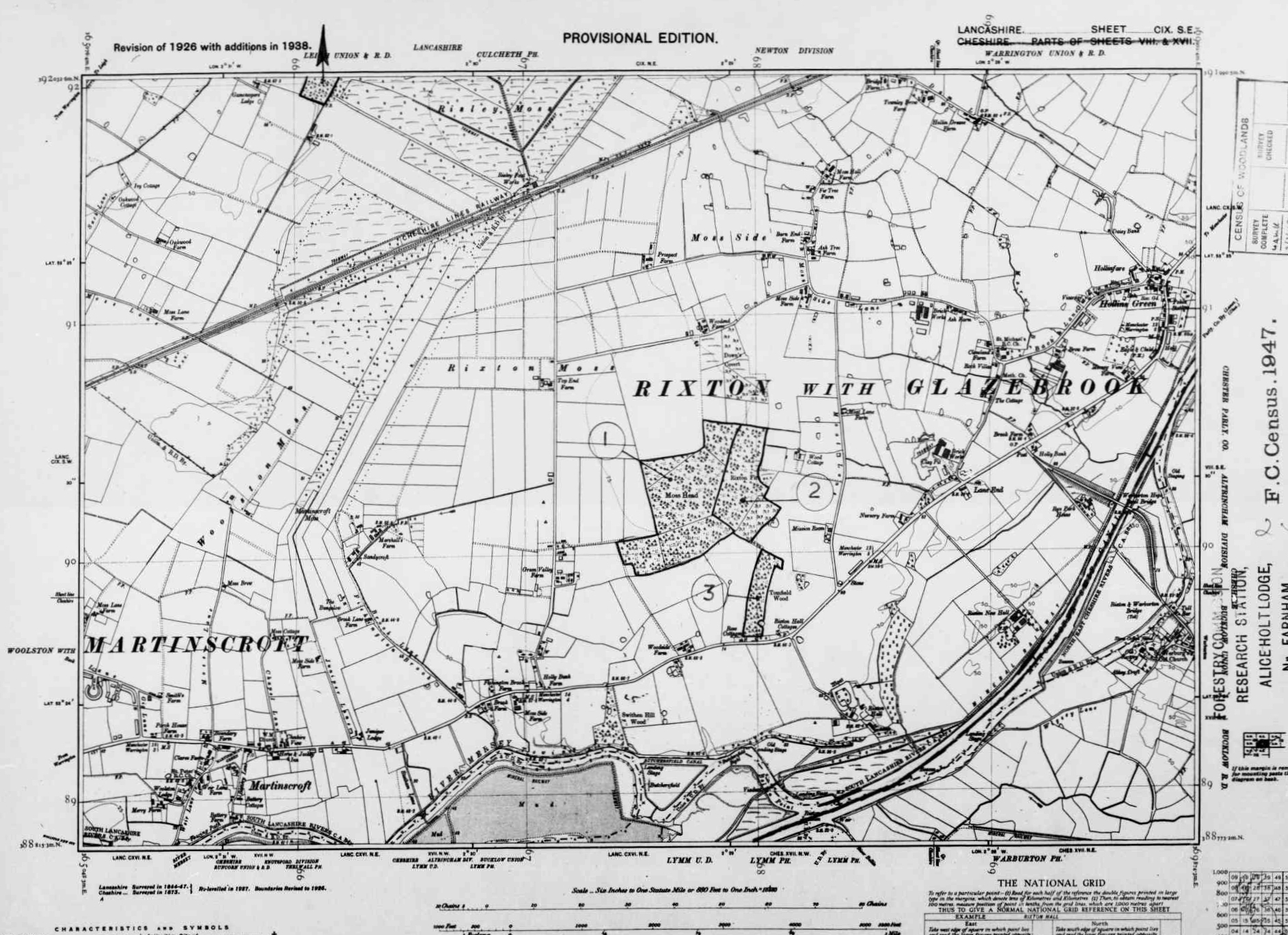Detailed Old Map of lancashire Ordnance Survey (OS) Map Sheet 109 SE ...