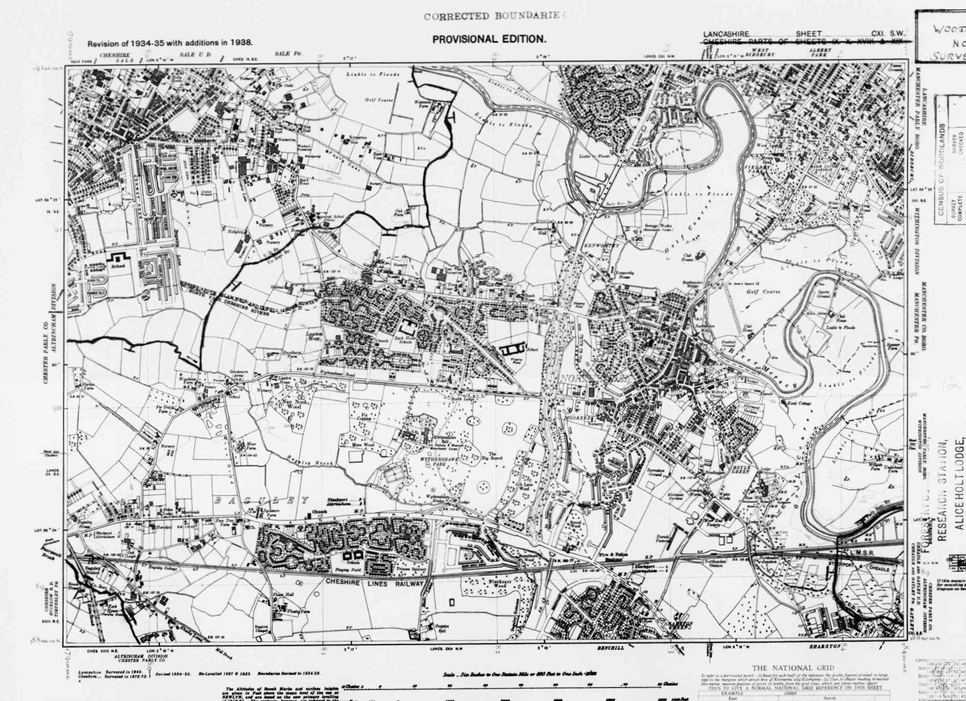 Detailed Old Map of lancashire Ordnance Survey (OS) Map Sheet 111 SW ...