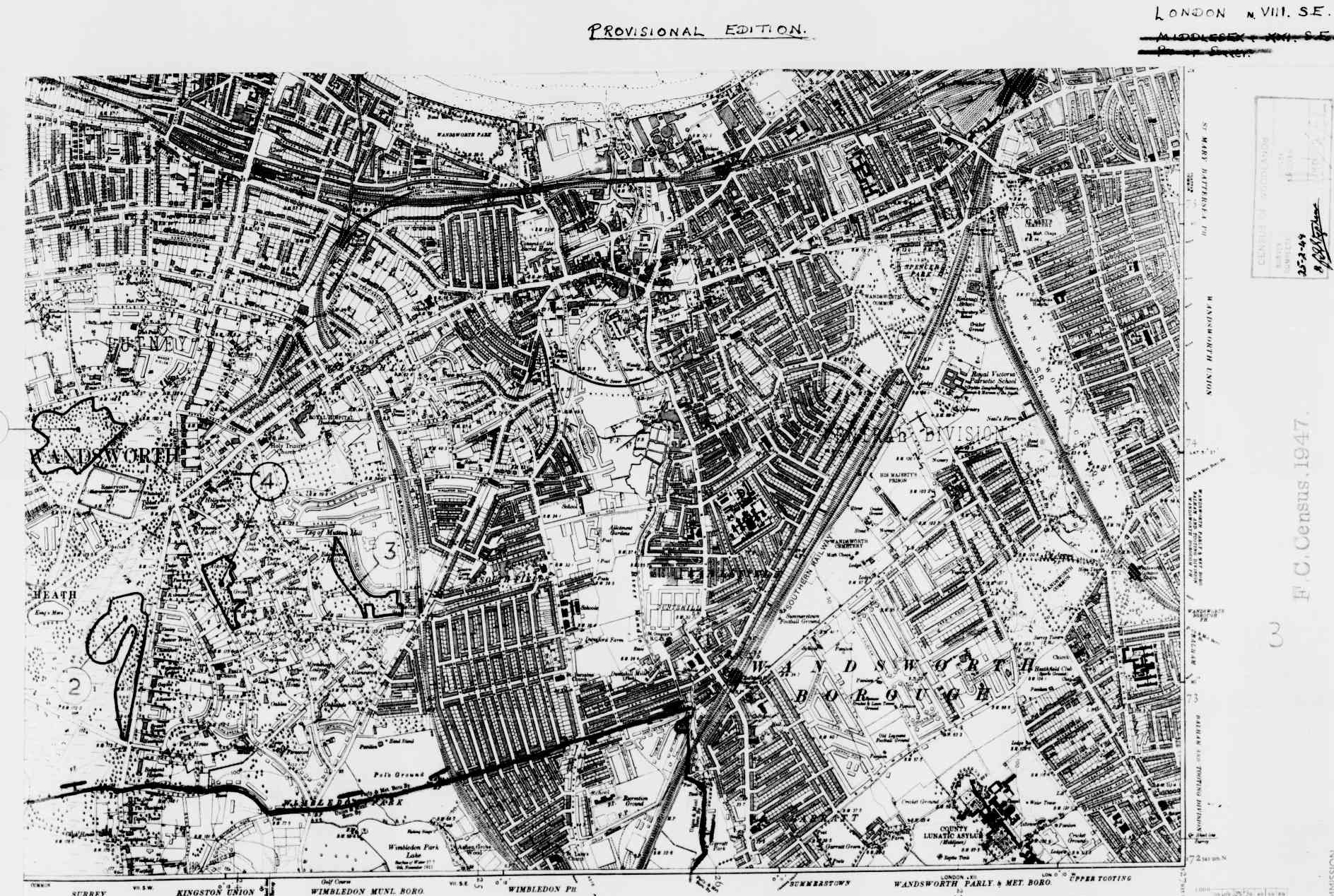 Detailed Old Map of london Ordnance Survey (OS) Map Sheet 8 SE (Sheet ...
