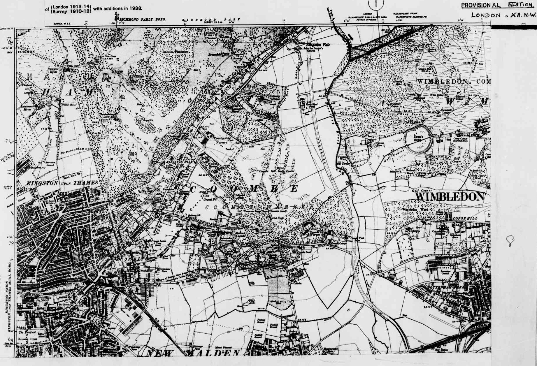 Detailed Old Map of london Ordnance Survey (OS) Map Sheet 12 NW (Sheet ...